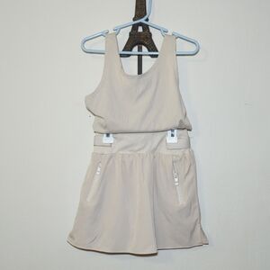 Violet Skye Cream Skort Set with RibbedTank Top, Zipper Pockets Girls Size M / 8